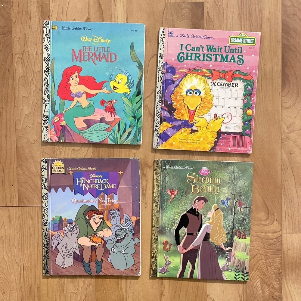 Little Golden Book Lot of 4 Children Story Books, I Can't Wait Until Christmas